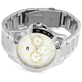  Shop Authentic Tommy Hilfiger Haven Multifunction Chronograph White Dial Silver Steel Strap Watch For Women - 1782194 - Luxxuri