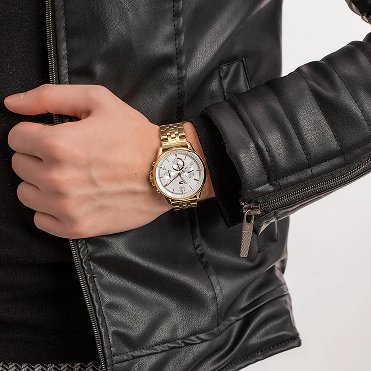  Shop Authentic Tommy Hilfiger Harper Chronograph White Dial Gold Steel Strap Watch For Women - 1782223 - Luxxuri