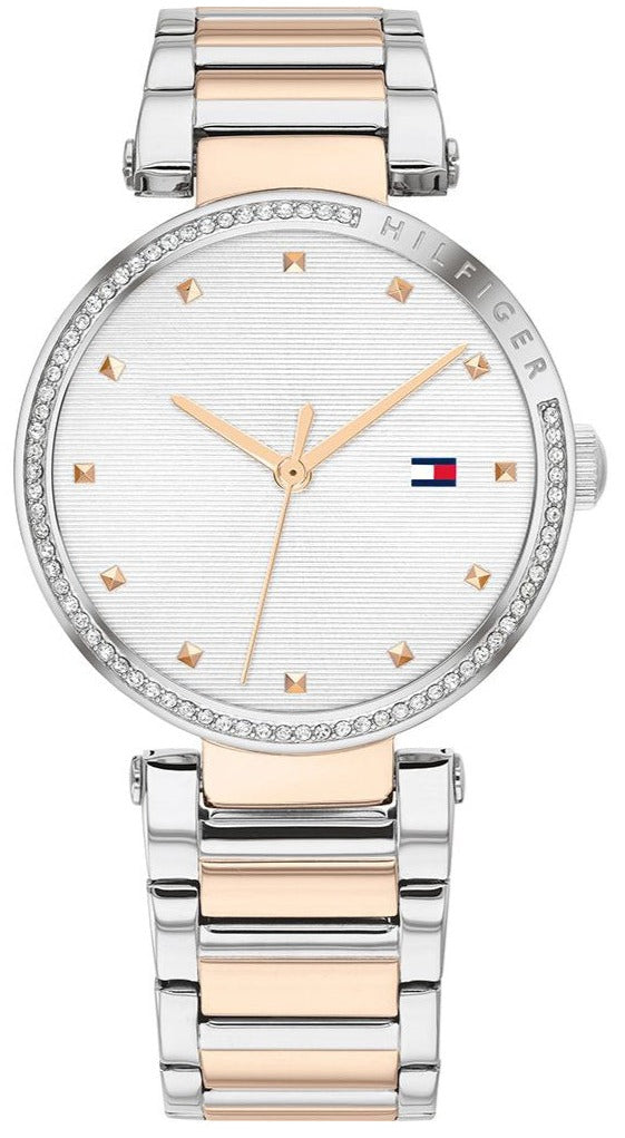  Shop Authentic Tommy Hilfiger Lynn Quartz White Dial Two Tone Steel Strap Watch For Women - 1782236 - Luxxuri