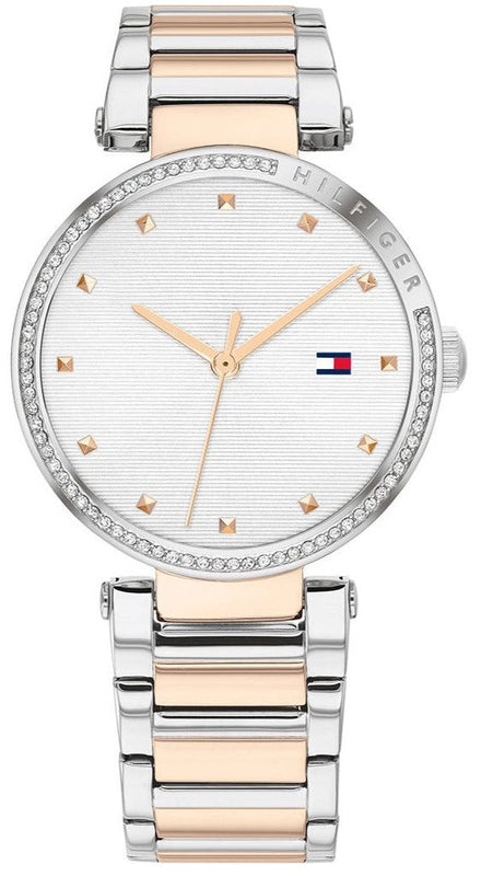  Shop Authentic Tommy Hilfiger Lynn Quartz White Dial Two Tone Steel Strap Watch For Women - 1782236 - Luxxuri