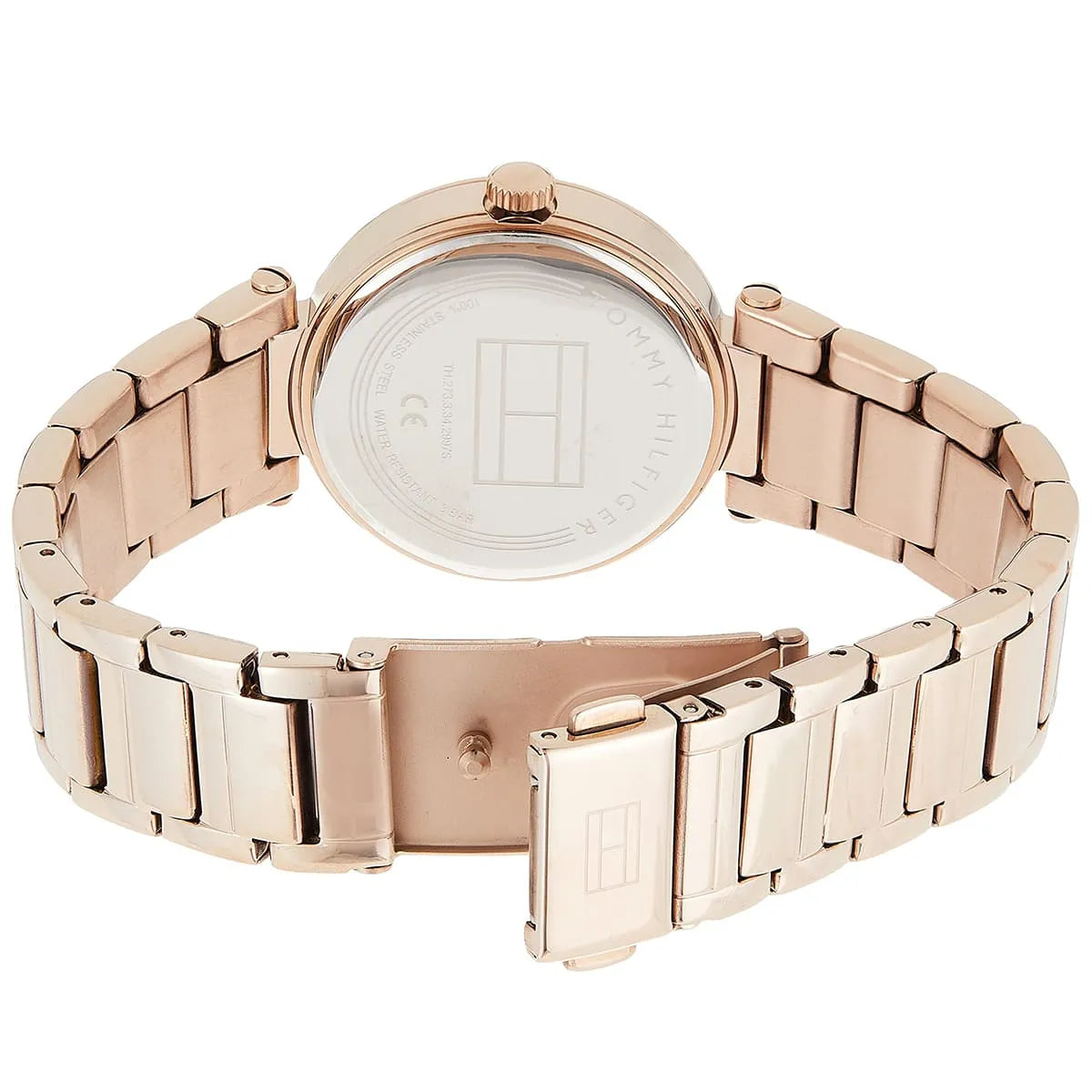  Shop Authentic Tommy Hilfiger Lynn Quartz Rose Gold Dial Rose Gold Steel Strap Watch For Women - 1782237 - Luxxuri