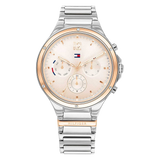  Shop Authentic Tommy Hilfiger Eve Chronograph Quartz Pink Dial Silver Steel Strap Watch For Women - 1782279 - Luxxuri