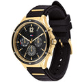  Shop Authentic Tommy Hilfiger Eve Chronograph Quartz Black Dial Black Silicone Strap Watch For Women - 1782282 - Luxxuri