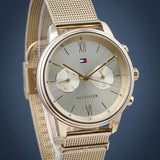  Shop Authentic Tommy Hilfiger Blake Quartz Gold Dial Gold Mesh Bracelet Watch for Women - 1782302 - Luxxuri
