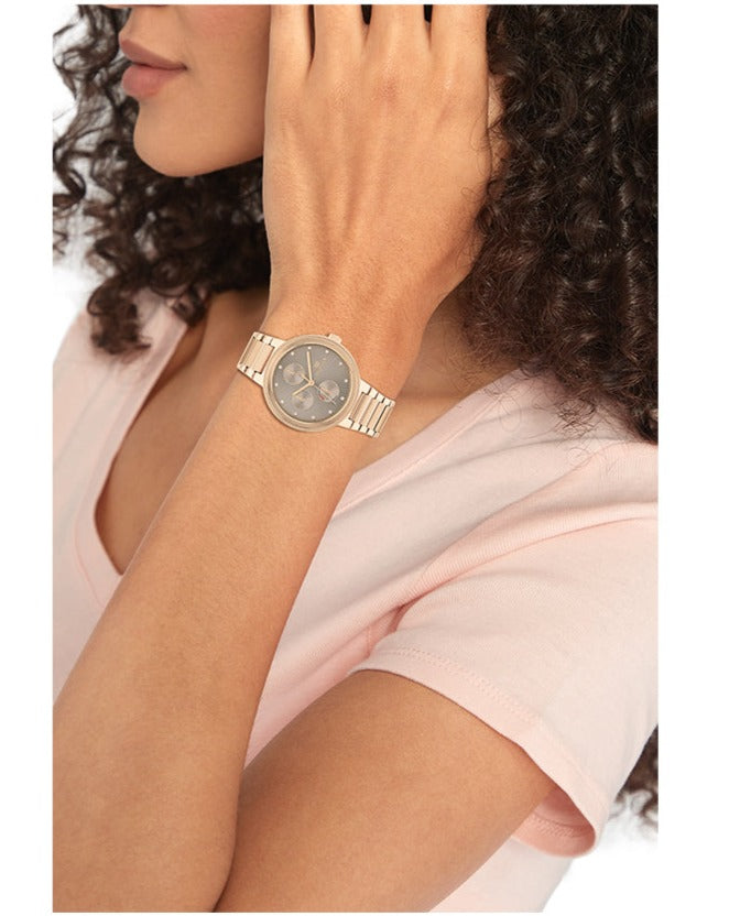  Shop Authentic Tommy Hilfiger Joy Chronograph Gold Dial Gold Steel Strap Watch For Women - 1782533 - Luxxuri