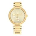  Shop Authentic Tommy Hilfiger Joy Analog Gold Dial Gold Steel Strap Watch For Women - 1782536 - Luxxuri