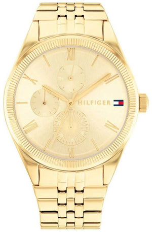  Shop Authentic Tommy Hilfiger Monica Quartz Gold Dial Gold Steel Strap Watch For Women - 1782592 - Luxxuri