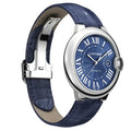  Shop Authentic Cartier Ballon Bleu De Cartier Blue Dial Blue Leather Strap Watch for Men - WSBB0027 - Luxxuri