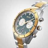  Shop Authentic Hugo Boss Santiago Green Dial Two Tone Steel Strap Watch for Men - 1513872 - Luxxuri