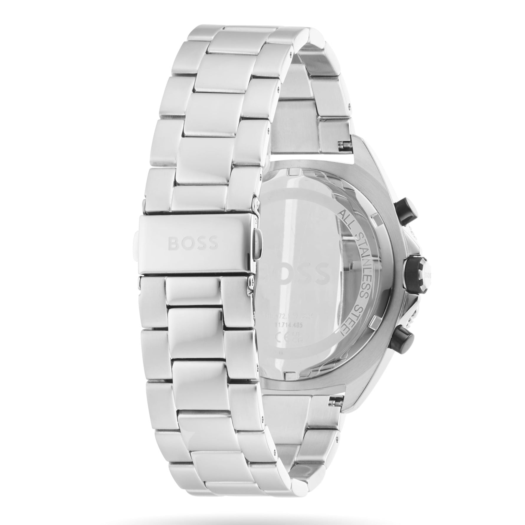  Shop Authentic Hugo Boss Energy Chronograph Black Dial Silver Steel Strap Watch For Men - 1513971 - Luxxuri