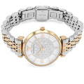 Emporio Armani Gianni T Bar White Dial Two Tone Steel Strap Watch For Women - AR1926