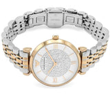 Shop Authentic Emporio Armani Gianni T Bar Analog White Dial Two Tone Steel Strap Watch For Women - AR2076 - Luxxuri
