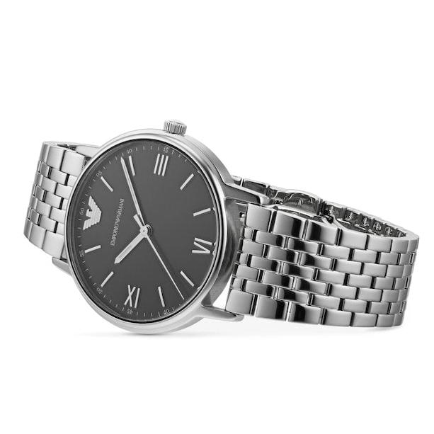  Shop Authentic Emporio Armani Kappa Black Dial Silver Steel Strap Watch For Men - AR11152 - Luxxuri
