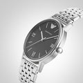  Shop Authentic Emporio Armani Kappa Black Dial Silver Steel Strap Watch For Men - AR11152 - Luxxuri