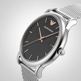  Shop Authentic Emporio Armani Luigi Analog Black Dial Silver Mesh Bracelet Watch For Men - AR11272 - Luxxuri