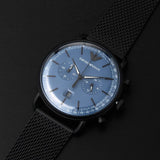  Shop Authentic Emporio Armani Aviator Chronograph Blue Dial Black Mesh Bracelet Watch For Men - AR11201 - Luxxuri