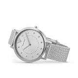  Shop Authentic Emporio Armani Kappa Silver Dial Silver Mesh Bracelet Watch For Women - AR11128 - Luxxuri