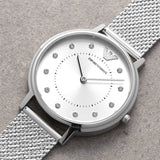  Shop Authentic Emporio Armani Kappa Silver Dial Silver Mesh Bracelet Watch For Women - AR11128 - Luxxuri