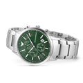  Shop Authentic Emporio Armani Renato Chronograph Green Dial Silver Steel Strap Watch For Men - AR11507 - Luxxuri