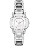  Shop Authentic Burberry The Britain Silver Dial Silver Steel Strap Watch for Women - BBY1703 - Luxxuri