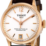  Shop Authentic Tissot Chemin Des Tourelles Powermatic 80 Lady Silver Dial Brown Leather Strap Watch For Women - T099.207.36.037.00 - Luxxuri