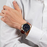  Shop Authentic Tommy Hilfiger Decker Blue Dial Brown Leather Strap Watch for Men - 1791561 - Luxxuri