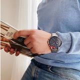  Shop Authentic Tommy Hilfiger Bank Chronograph Blue Dial Silver Steel Strap Watch for Men - 1791718 - Luxxuri
