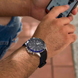  Shop Authentic Tommy Hilfiger Bank Quartz Black Dial Black Rubber Strap Watch for Men - 1791724 - Luxxuri