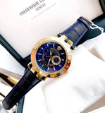  Shop Authentic Versace V-Race Multifunction Quartz Blue Dial Blue Leather Strap Watch For Men - VEBV00219 - Luxxuri