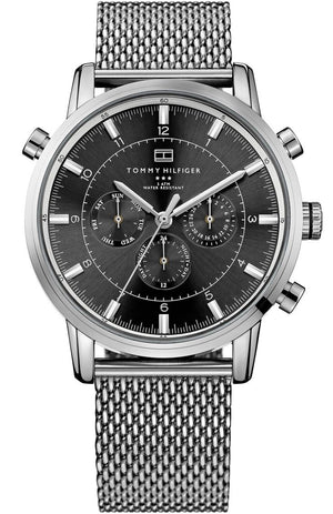  Shop Authentic Tommy Hilfiger Harrison Quartz Grey Dial Silver Mesh Bracelet Watch for Men - 1790877 - Luxxuri