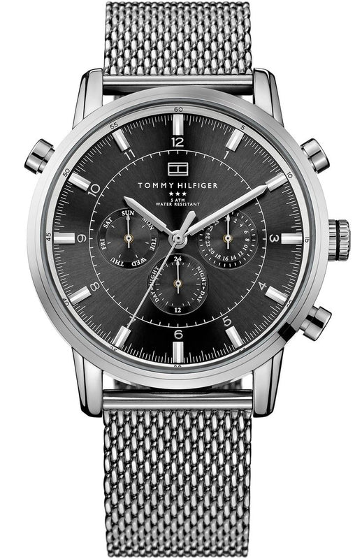  Shop Authentic Tommy Hilfiger Harrison Quartz Grey Dial Silver Mesh Bracelet Watch for Men - 1790877 - Luxxuri