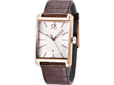  Shop Authentic Calvin Klein Window Silver Dial Brown Leather Strap Watch for Men - K2M21620 - Luxxuri