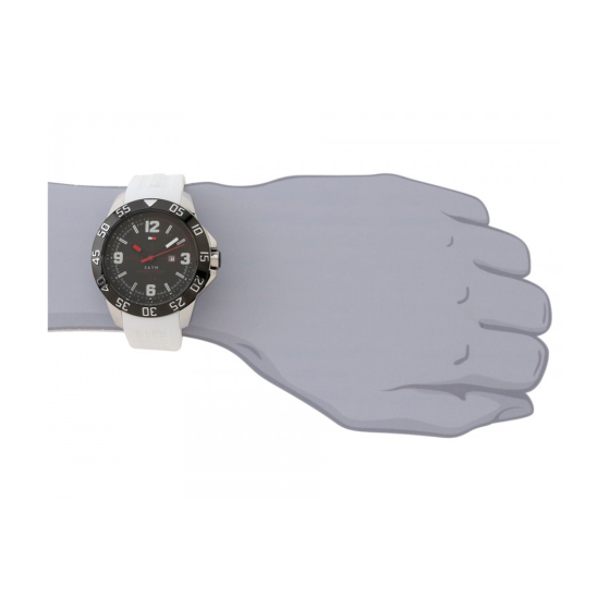  Shop Authentic Tommy Hilfiger Sport Black Dial White Rubber Strap Watch for Men - 1790986 - Luxxuri