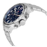 Shop Authentic Tommy Hilfiger Trent Chronograph Black Dial Silver Steel Strap Watch for Men - 1791054 - Luxxuri