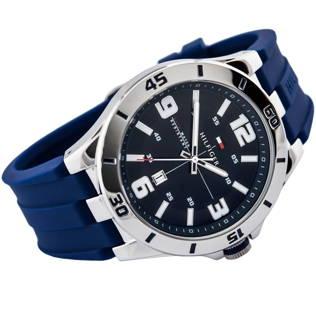  Shop Authentic Tommy Hilfiger Drew Black Dial Black Rubber Strap Watch for Men - 1791062 - Luxxuri