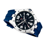  Shop Authentic Tommy Hilfiger Drew Black Dial Black Rubber Strap Watch for Men - 1791062 - Luxxuri