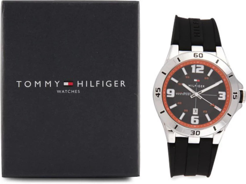  Shop Authentic Tommy Hilfiger Drew Black Dial Black Rubber Strap Watch for Men - 1791064 - Luxxuri