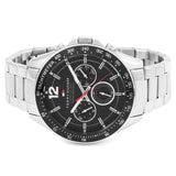  Shop Authentic Tommy Hilfiger Luke Chronograph Black Dial Silver Steel Strap Watch for Men - 1791104 - Luxxuri