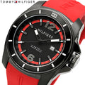  Shop Authentic Tommy Hilfiger Windsurf Black Dial Red Rubber Strap Watch for Men - 1791112 - Luxxuri