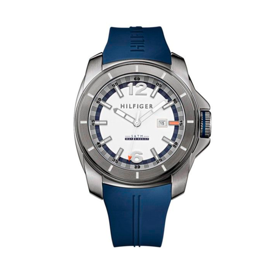  Shop Authentic Tommy Hilfiger Windsurf White Dial Blue Rubber Strap Watch for Men - 1791113 - Luxxuri