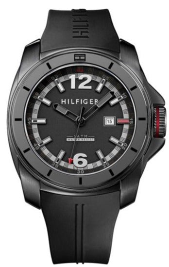  Shop Authentic Tommy Hilfiger Windsurf Black Dial Black Rubber Strap Watch for Men- 1791114 - Luxxuri