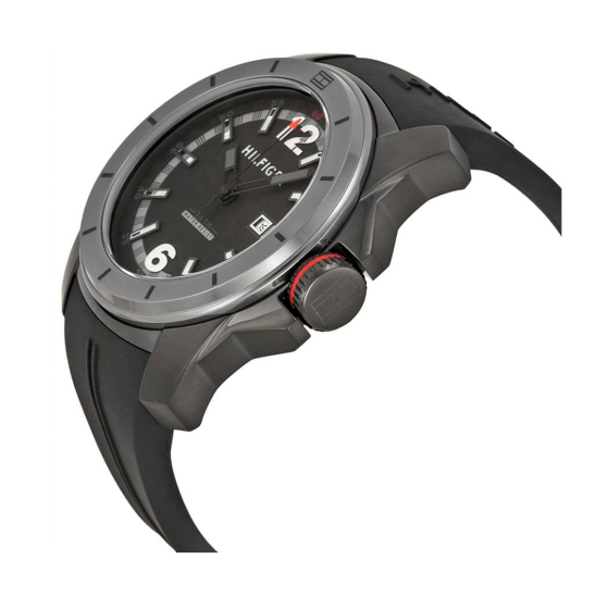  Shop Authentic Tommy Hilfiger Windsurf Black Dial Black Rubber Strap Watch for Men- 1791114 - Luxxuri