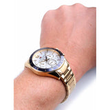  Shop Authentic Tommy Hilfiger Luke Chronograph White Dial Gold Steel Strap Watch for Men - 1791121 - Luxxuri
