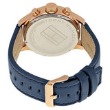  Shop Authentic Tommy Hilfiger Trent Quartz White Dial Blue Leather Strap Watch for Men - 1791139 - Luxxuri