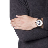  Shop Authentic Tommy Hilfiger Trent Quartz White Dial Blue Leather Strap Watch for Men - 1791139 - Luxxuri