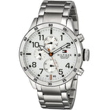  Shop Authentic Tommy Hilfiger Trent Multifunction White Dial Silver Steel Strap Watch for Men - 1791140 - Luxxuri