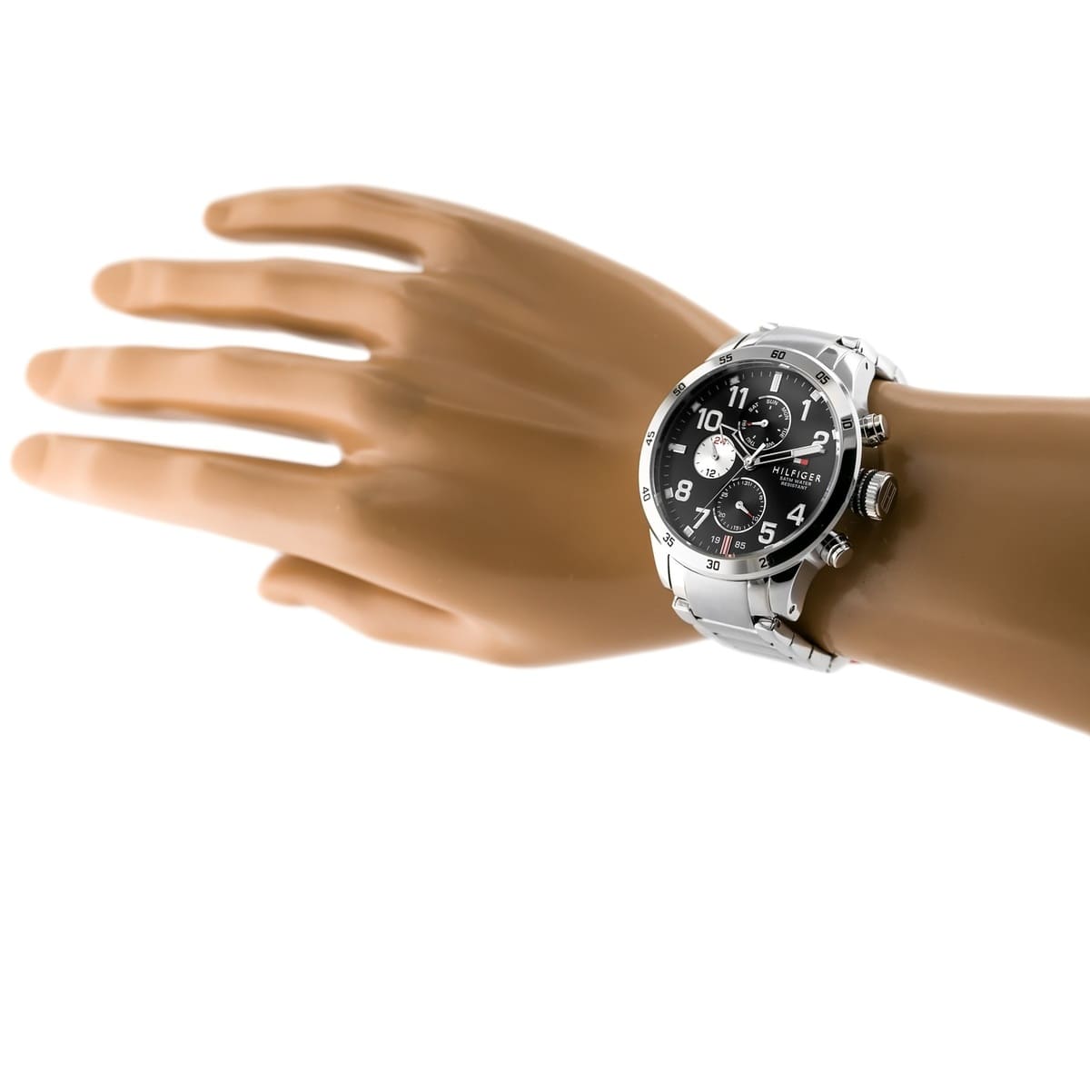  Shop Authentic Tommy Hilfiger Cool Sport Multifunction Black Dial Silver Steel Strap Watch for Men - 1791141 - Luxxuri