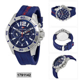  Shop Authentic Tommy Hilfiger Nolan Chronograph Blue Dial Blue Rubber Strap Watch for Men - 1791142 - Luxxuri
