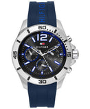  Shop Authentic Tommy Hilfiger Sport Multifunction Black Dial Black Rubber Strap Watch for Men - 1791143 - Luxxuri