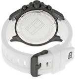  Shop Authentic Tommy Hilfiger Nolan Multi Function White Dial White Rubber Strap Watch for Men - 1791146 - Luxxuri
